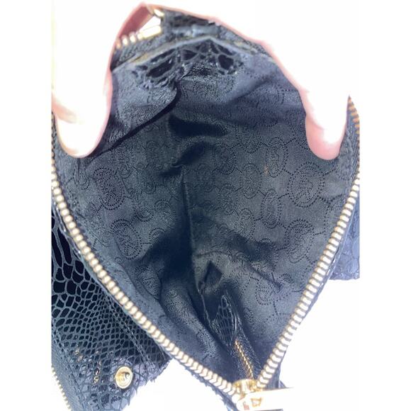 MICHAEL KORS, SMALL BLACK ANIMAL PRINT LEATHER CROSSBOY BAG - Picture 8 of 14